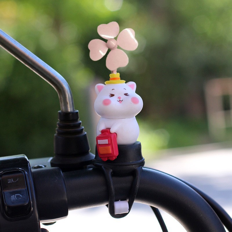 Nuevo producto lindo molino de viento bicicleta bicicleta eléctrica motocicleta decoración nuevo coche decoración de coche celebridad de Internet animal de dibujos animados