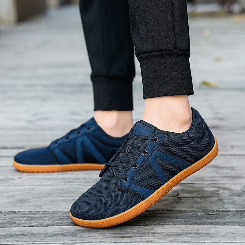 Exportaciones transfronterizas europeas zapatos de correr descalzos de altura ancha zapatos de entrenamiento respirados antideslizantes para hombres zapatos de entrenamiento integral zapatos de gimnasio de interior