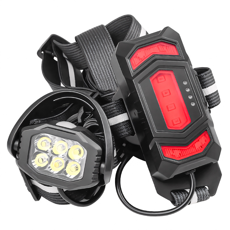 Cross-Border New Chest Night Wearable Cycling LED Multi-Light Red Warning USB Rechargeable Running Light_desvips.com