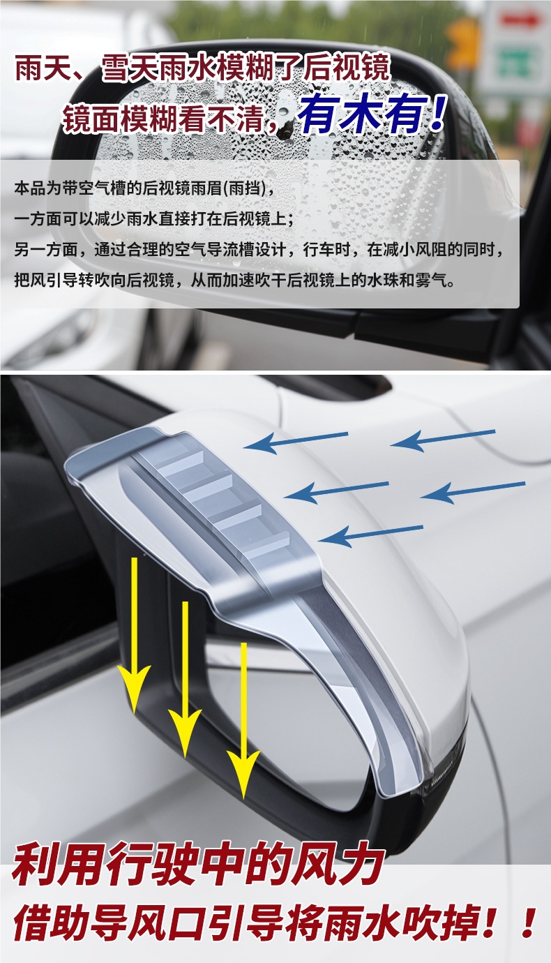 Rain Eyebrow Rearview Mirror Rainproof Car Rainproof Artifact