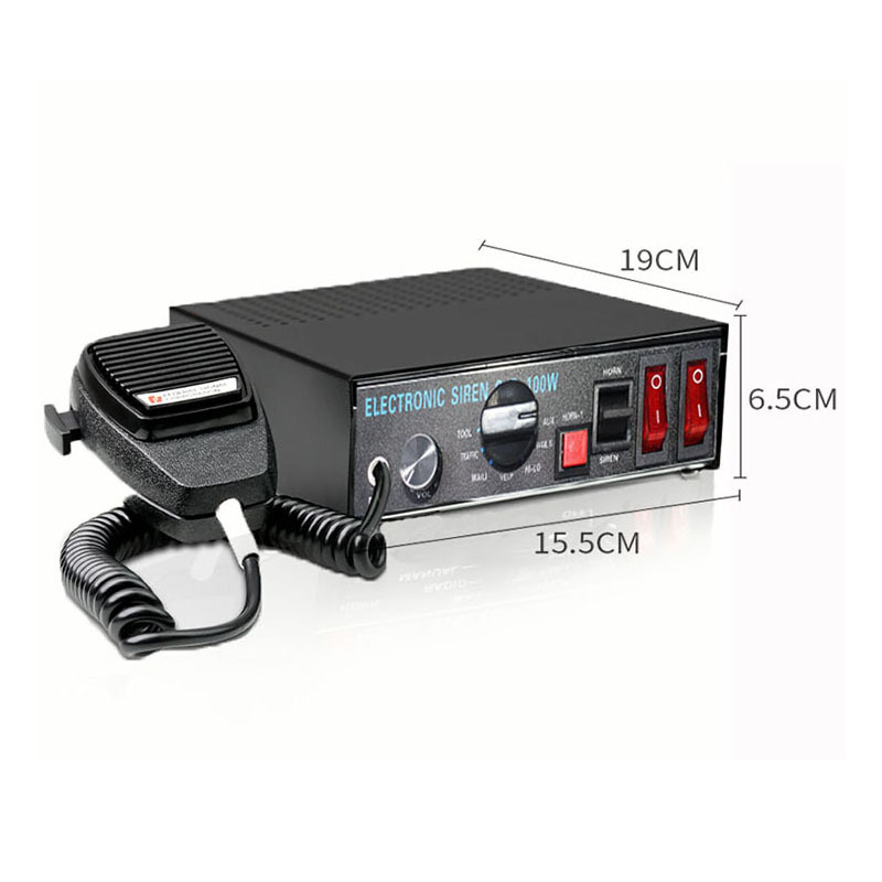 Cross-Border Export 200W New 12V 24V Car Alarm Host with Megaphone 9-Tone Car Alarm Horn