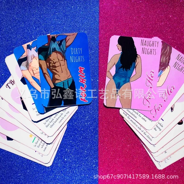Cross-border popular fun couple game cards, date night cards, gift cards for him and her, card toys