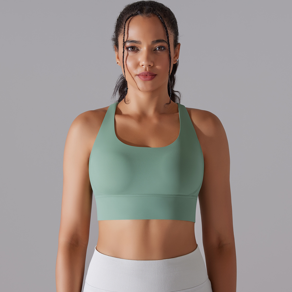 127g Weight Sleeveless Sleeve Length Nylon, Spandex Fabric Type Short Top Length Halter Crisscross Tank Tops Type Fitness, Yoga Occasion U Neck Neckline Solid Color Pattern Sports Style Sports Solid Color Nylon Spandex U Neck Active Tops Halter Crisscross Tank 18