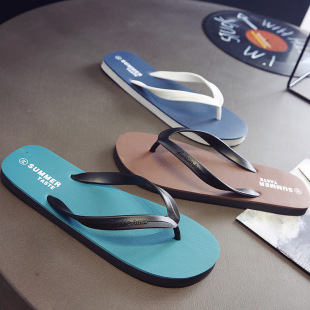 Men's and Women's Summer Flip-Flops Non-Slip Korean Style Flip-Flops Ready-Made Wholesale Slippers Douyin Dropshipping Student Beach