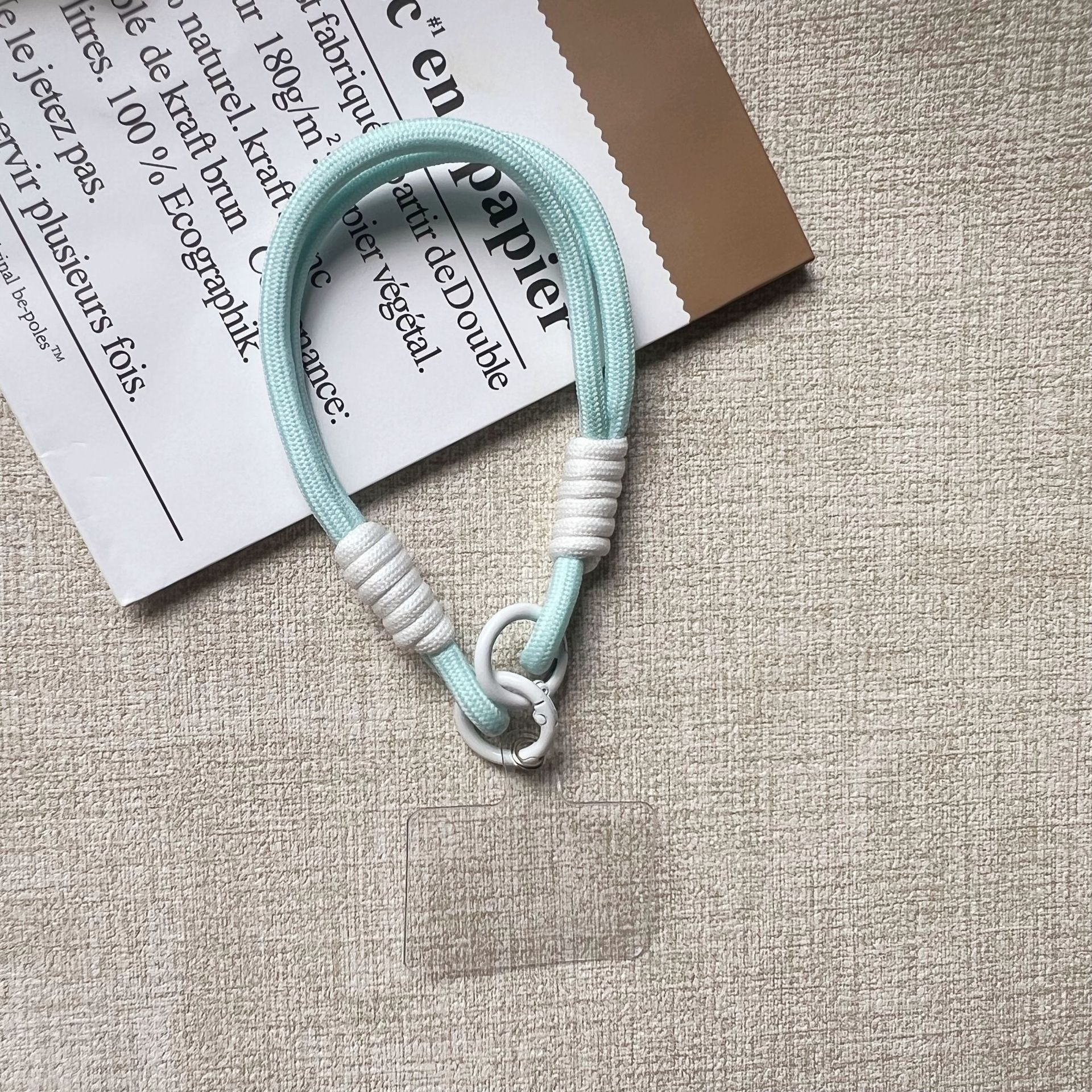 더블링 [팔찌 - 하늘색과 흰색] + 투명 사각 개스킷