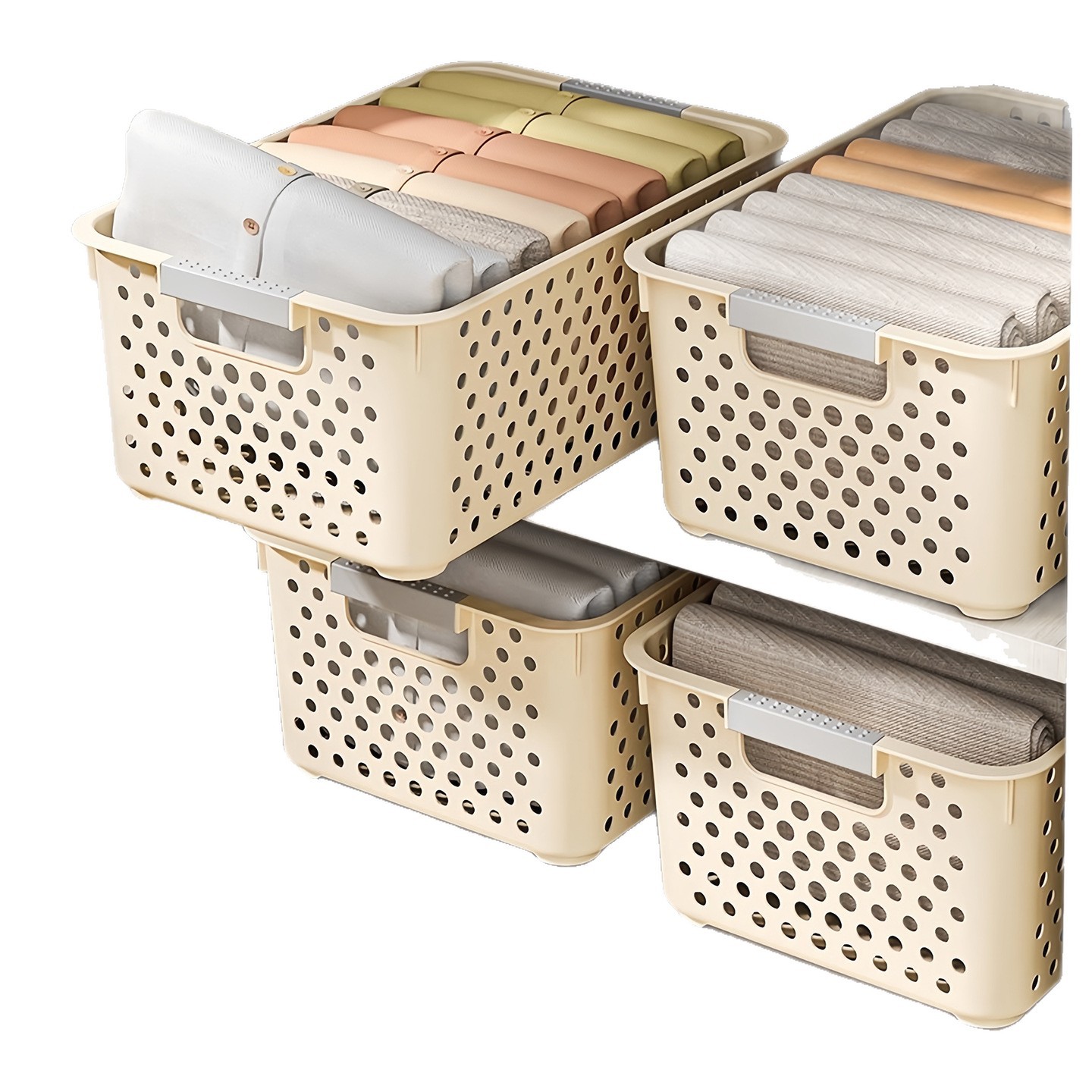 Miscellaneous storage basket snack toy organizer box household plastic storage box kitchen cabinet basket desktop storage basket