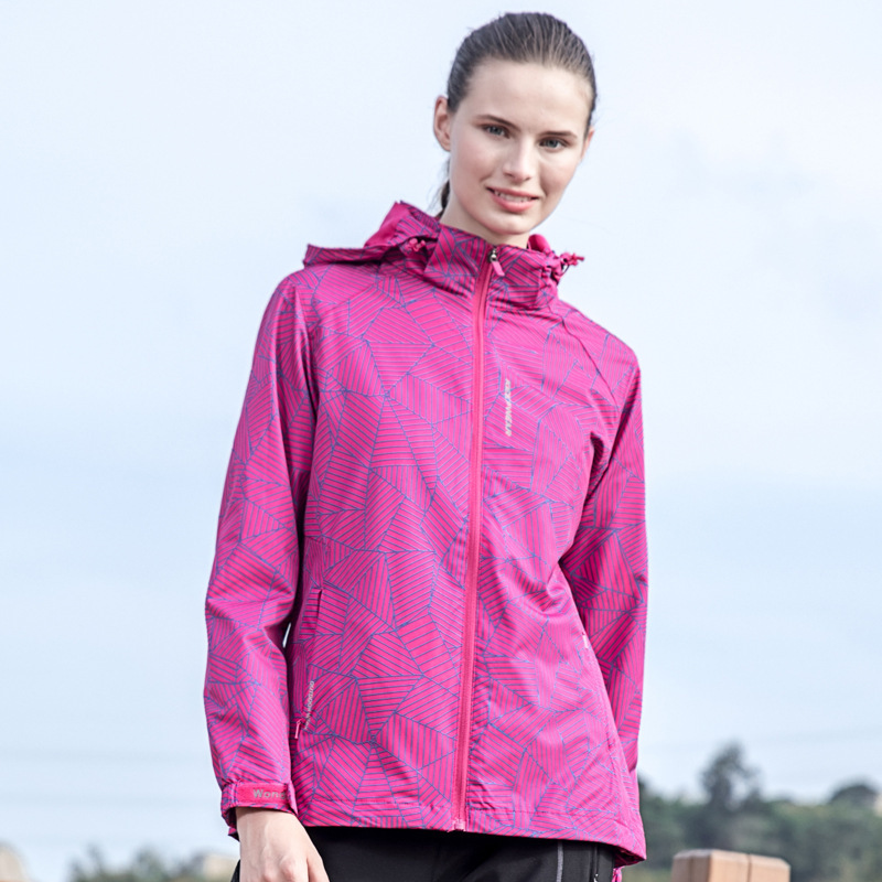 Primavera y otoño Camuflaje de vestir delgado hombre y mujer de una sola capa elástica de montaña deportiva casual chaqueta de abrigo