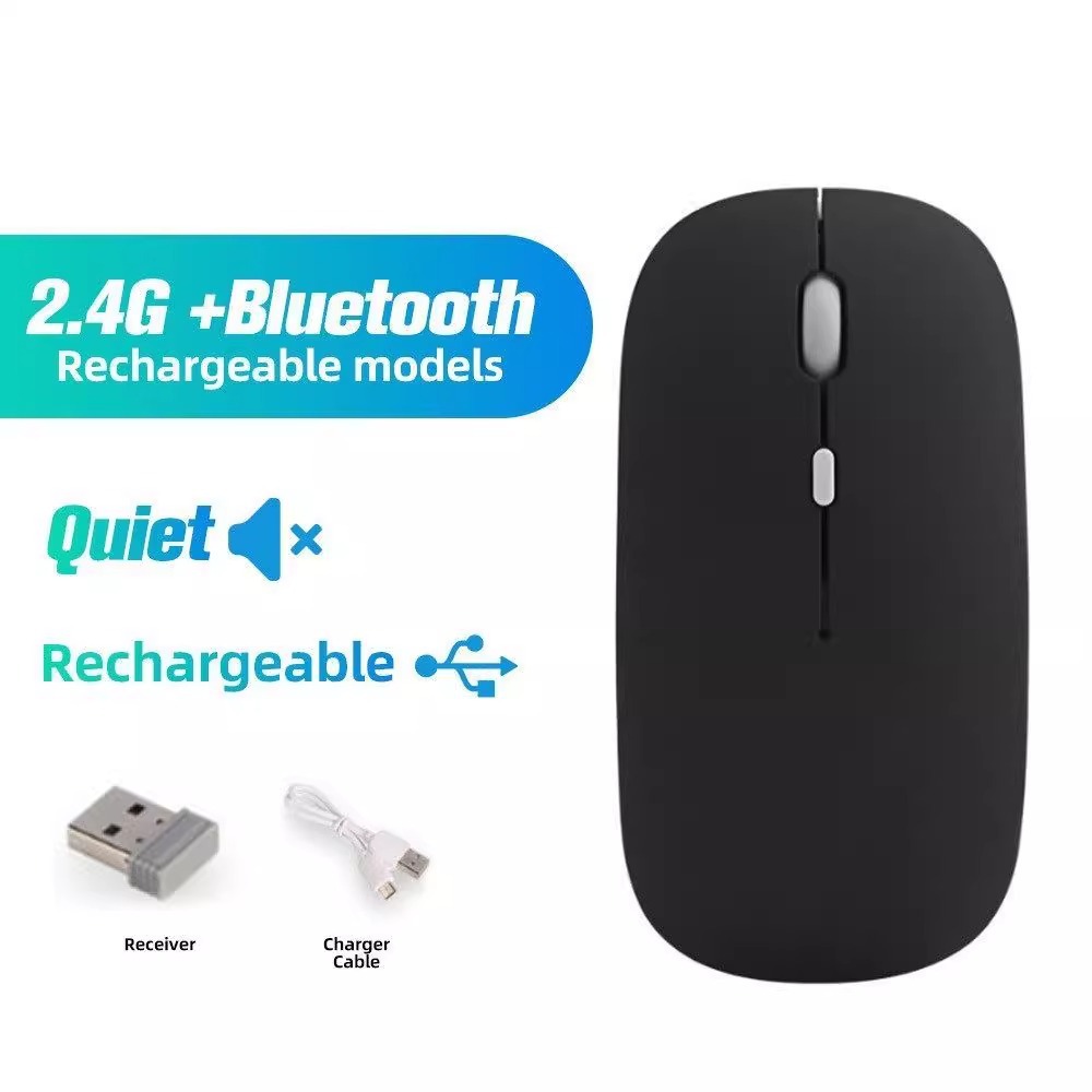 Wireless Mouse Rechargeable Silent Notebook Bluetooth Computer Tablet Business Office Suitable for Mobile Phones and Tablets