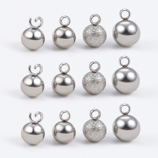 New welding ring solid beads frosted beads stainless steel jewelry diy accessories necklace bracelet fashion pendant pendant accessories