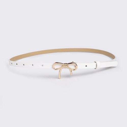 Feminine versatile decorative bow belt for women, thin belt with women's universal belt