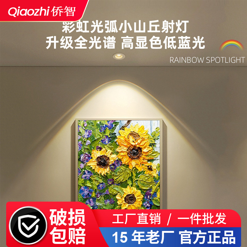 Lámpara de techo empotrada Arco de luz de arco iris Lámpara de luz de colina pequeña Lámpara de ambiente Lámpara de ojo de buey de restaurante Lámpara de tubo de Zhongshan antideslumbrante