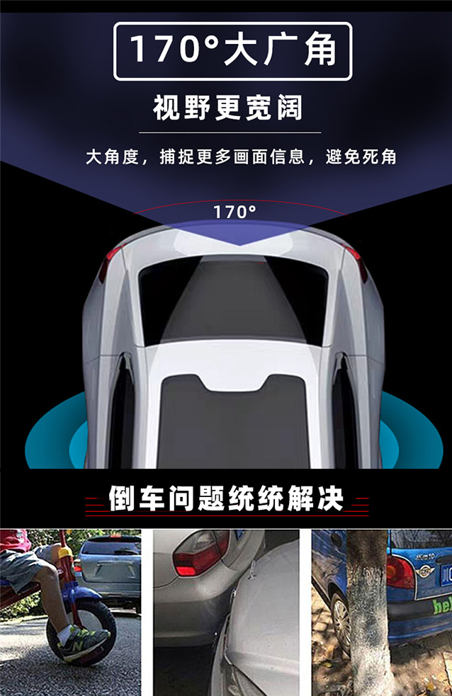 American-Style European Ccd Ahd High-Definition Reversing Mirror Image Car License Plate Rear View Hd Camera