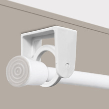 伸缩杆固定托厨房浴室多功能免打孔挂钩旋转挂环浴帘杆斜角固定器