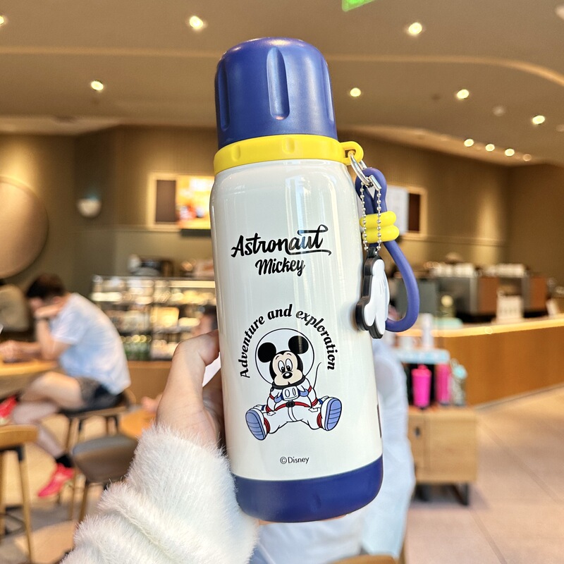 史努比儿童保温杯女孩上学专用小学生食品级316吸管杯子男双饮杯|undefined