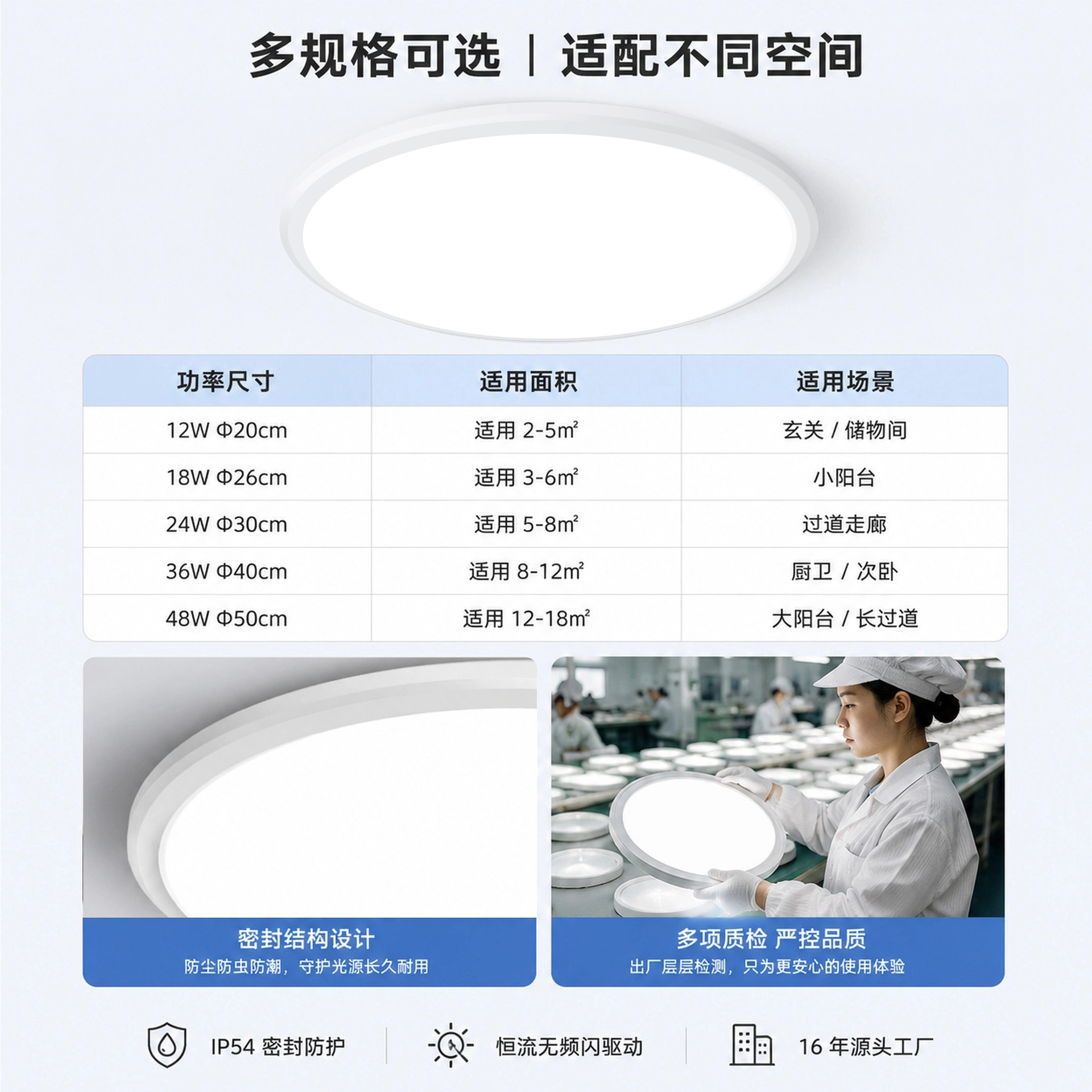 Zhongshan lámparas de venta directa tres lámparas de balcón pasillo simple cocina led lámpara de techo lámpara de dormitorio