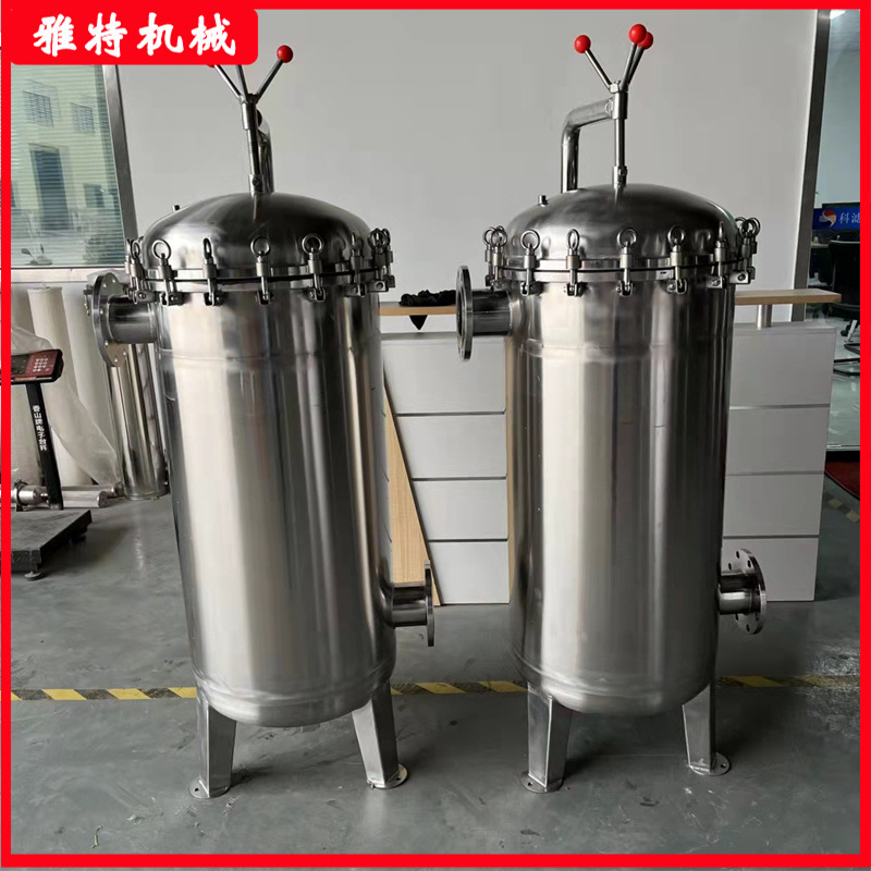 袋式过滤器工业不锈钢工业前置布袋井水泥沙浴池泉水地下水冷却水