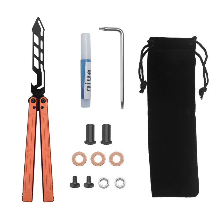 Cuchillo de mariposa CSGO periférico al aire libre práctica cuchillo no corte mango de aluminio entrenamiento cuchillo plegable práctica herramienta en stock al por mayor