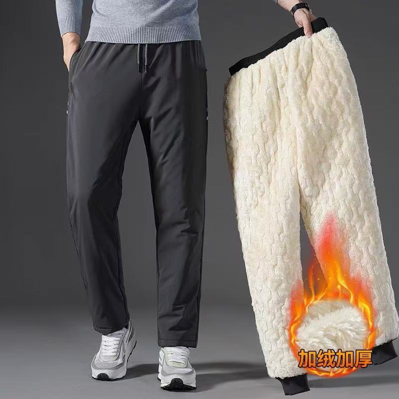 Cross-border winter cotton pants, new style, men's outdoor plus-size, fleece-lined, warm work pants, thickened, casual, versatile cotton pants