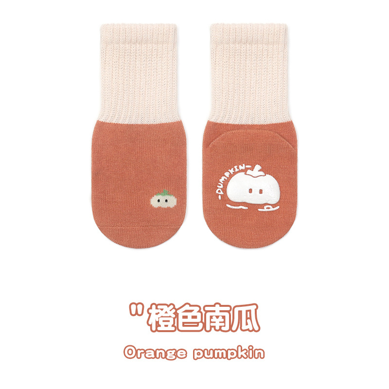 Calcetines de trampolín adhesivos de estilo coreano para bebés y niños pequeños, calcetines antideslizantes para el suelo con elástico elevado y calcetines cortos antideslizantes.
