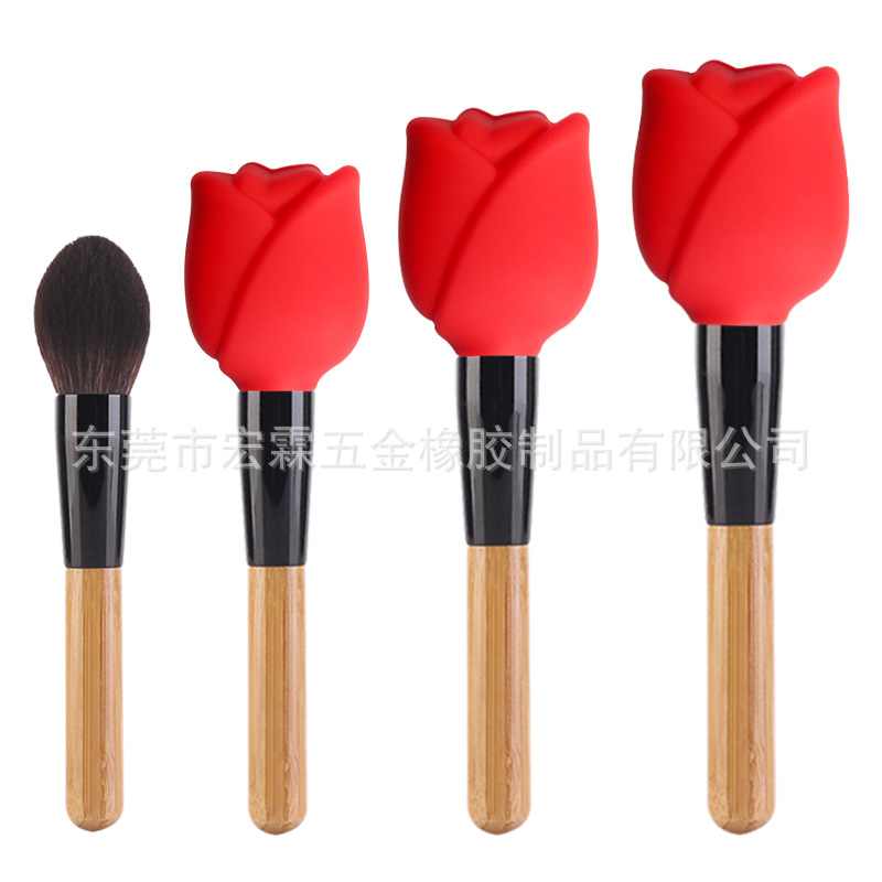 로즈 레드 벌크 세트* 메이크업 브러쉬 더스트 커버