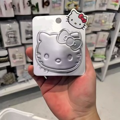 甜美少女可爱hellokittykt猫银色发夹甜美少女心百搭新款发饰头饰