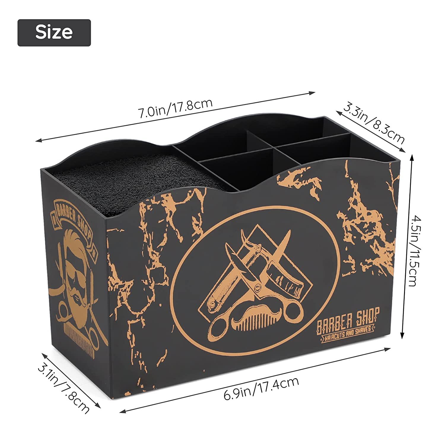 En stock caja de almacenamiento de herramientas de peluquero 5 capas tijeras de peluquero peine clip holder salon styling herramientas de almacenamiento rack