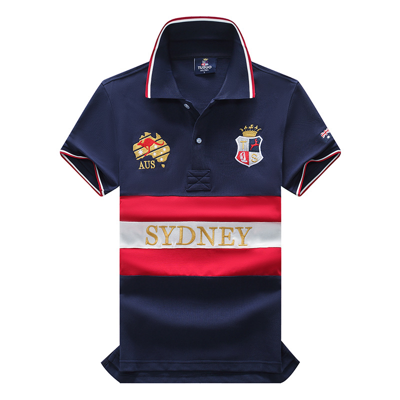 Polo homme rétro rayé casual manches courtes sport chic t-shirt_voghion.com