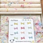 超迷你砂糖炫彩蝴蝶结领结树脂美甲穿戴甲配色耳钉史莱姆填充diy