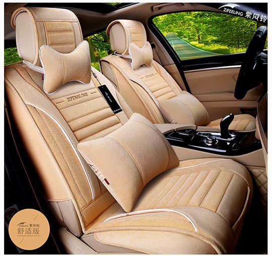 Purple Wind Chime manufacturer wholesale all-season universal linen seat covers for cars, F-23