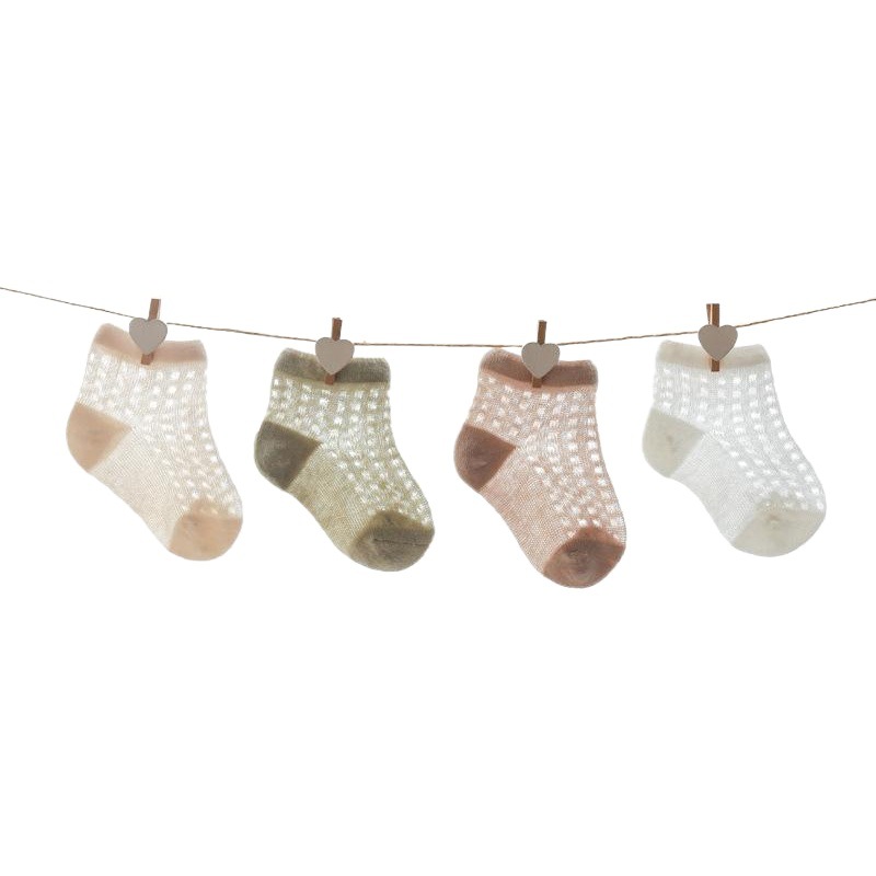 Calcetines de bebé verano nueva malla ultrafina transpirable de seda de hielo sin hueso calcetines sueltos medias de bebé recién nacido niños