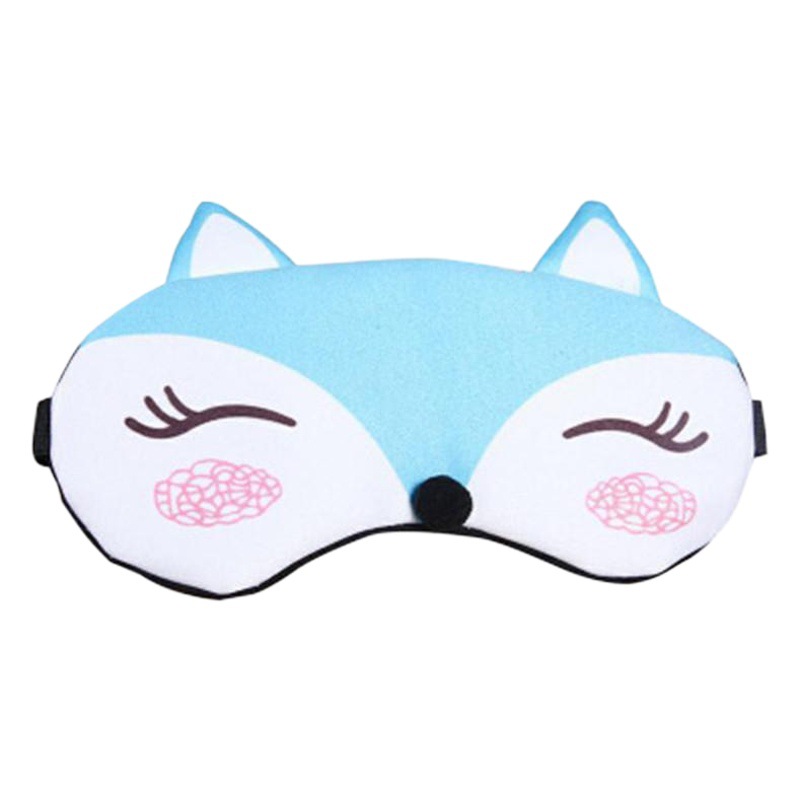 Nueva máscara de ojo de zorro dibujos animados sombreado dormir bolsa de hielo máscara de ojo verano fresco transpirable hombres y mujeres hielo comprimir dormir máscara