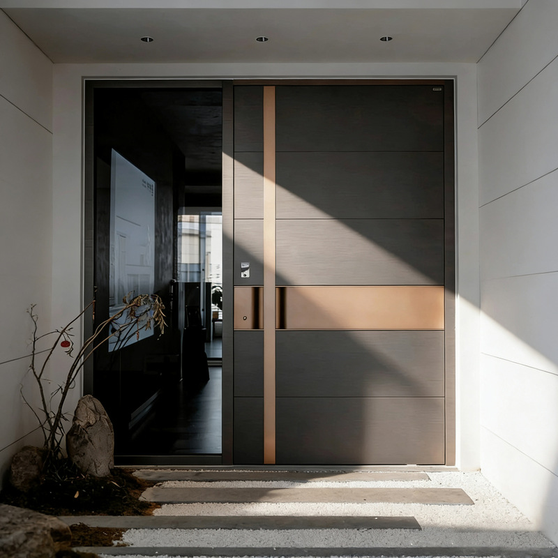 Entrance Villa Door Cast Aluminum Door Entry Door Offset Rural Self-Built House Double Leaf Central Axis Door Simple Customization Entrance Villa Door Cast Aluminum Door Entry Door Offset Rural Self-Built House Double Leaf Central Axis Door Simple Customization
