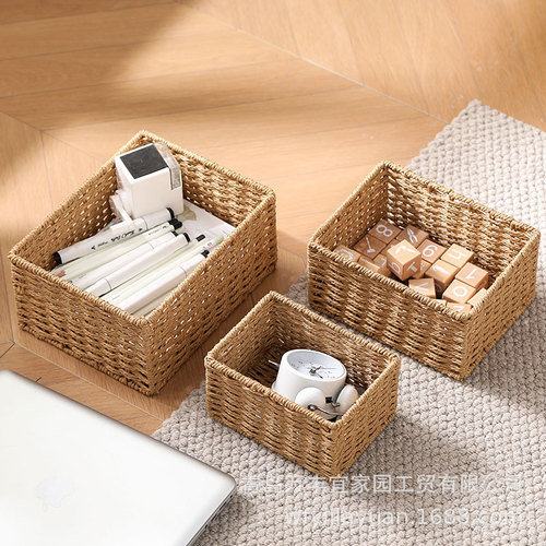Storage boxes for miscellaneous items, cosmetic storage boxes, snack storage boxes, office coffee table storage baskets, wholesale