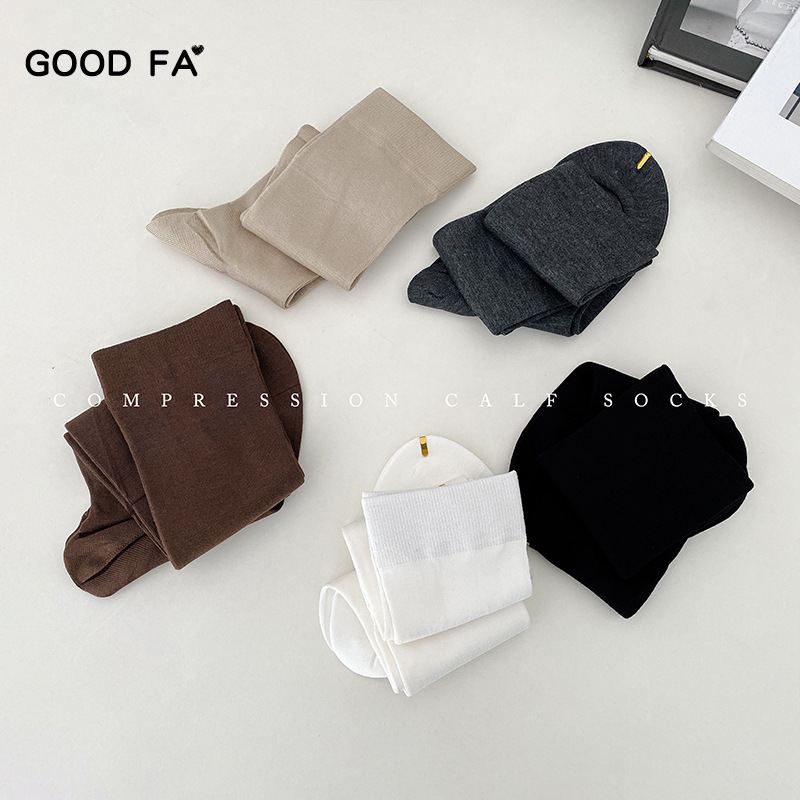 GOOD FA 2023 Autumn and Winter Cotton Micro-pressure Comfortable Compression Packaging Soft Calf Socks 23144