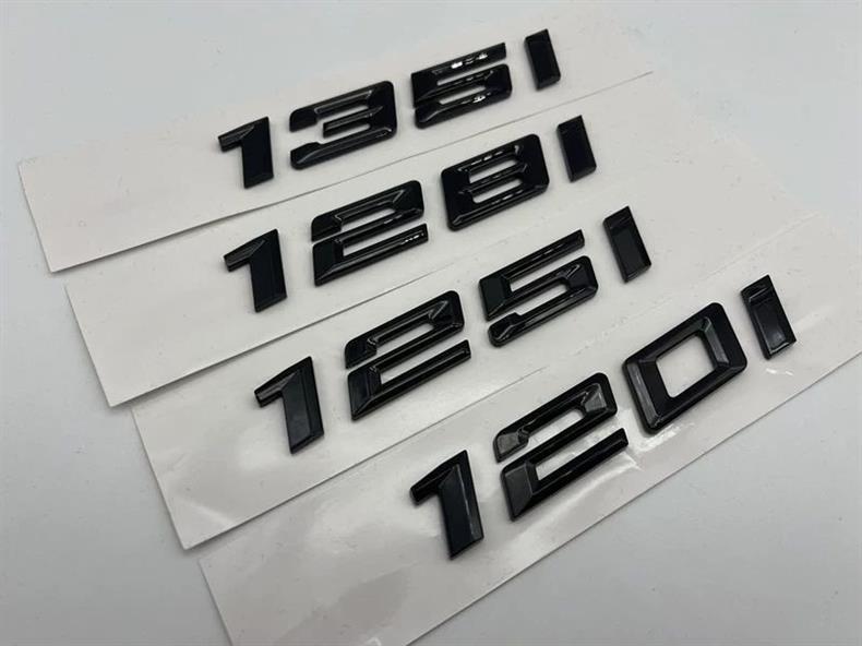 Suitable for the new BMW 116i, 118i, 120i, 125i, and 135i models; features a glossy black emblem, lettering, and tail emblem