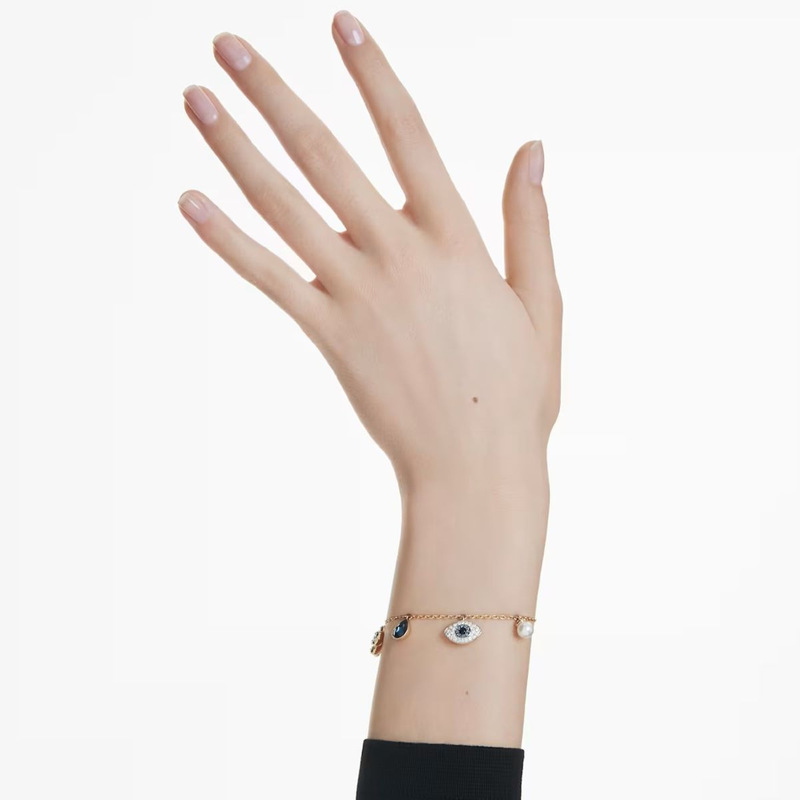 Light Luxury Multi-Pendant Evil Eye Flower Horseshoe Zircon Pull-Out Bracelet European and American Style Lucky Symbol Women's Jewelry