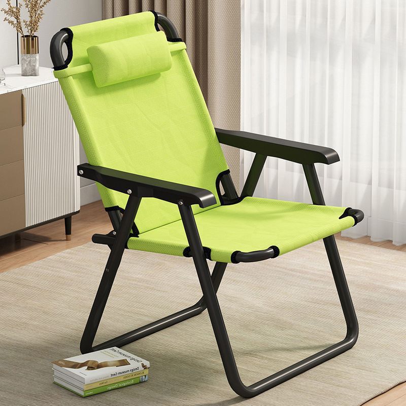 Silla reclinable para el almuerzo Silla plegable Sentado cómodo y sedentario Silla de ocio con balcón de verano Silla perezosa portátil de oficina Puede acostarse y dormir