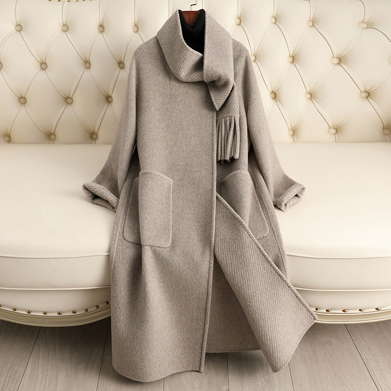 Double-Sided Wool Coat for Women, Long Style, 2026 Autumn and Winter New High-End Atmospheric Pure Handmade Woolen Coat for Women Double-Sided Wool Coat for Women, Long Style, 2026 Autumn and Winter New High-End Atmospheric Pure Handmade Woolen Coat for Women