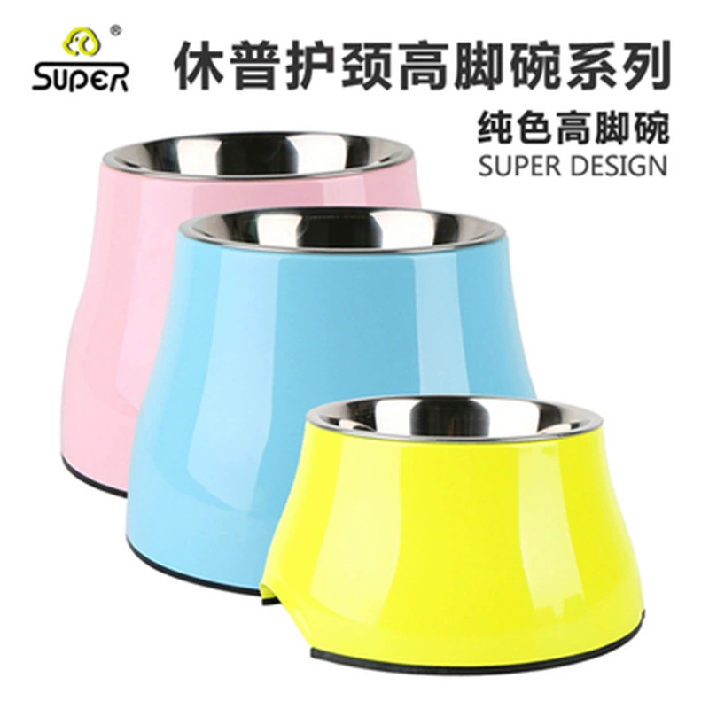Бесплатная доставка super Huper High Bowl Нескользящая Pet Bowl Нержавеющая сталь собачий миска собачий таз собачий таз миска для кошек