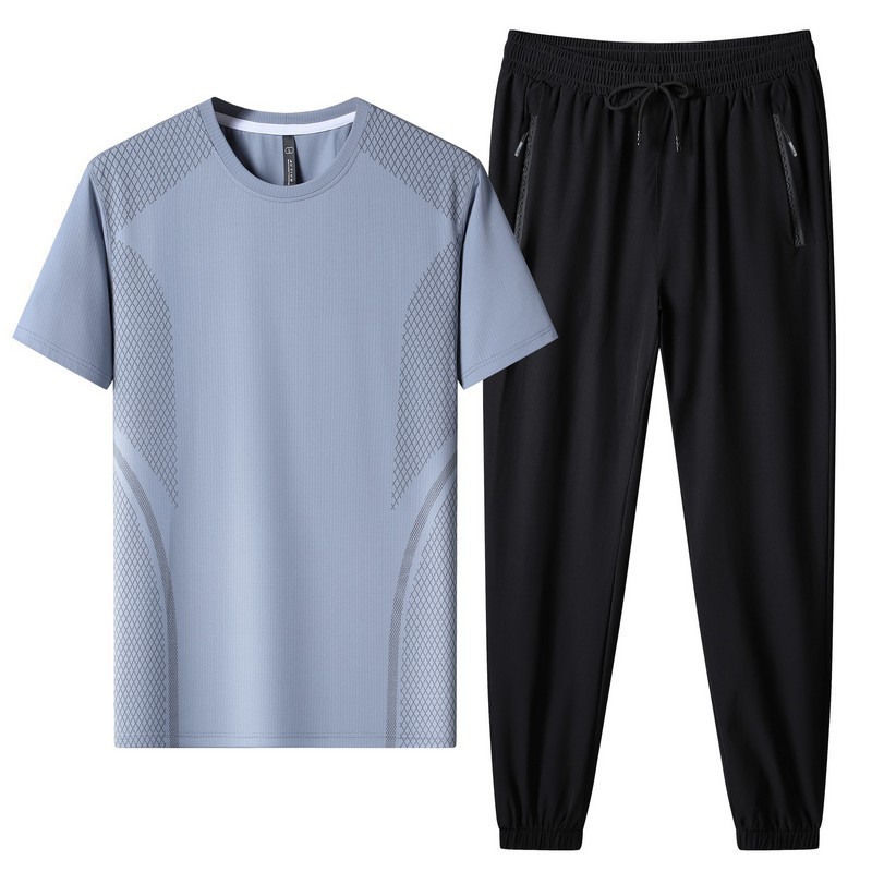 Camiseta de hielo al aire libre para hombres camisas de manga corta de verano para hombres hielo rápido secado suelto set de montaña deporte ocio