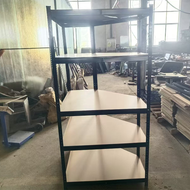 Estante de almacenamiento de almacenamiento de la fábrica de origen estante de metal multi-especificación multicapa de tablero de madera libre estante de almacenamiento estratificado
