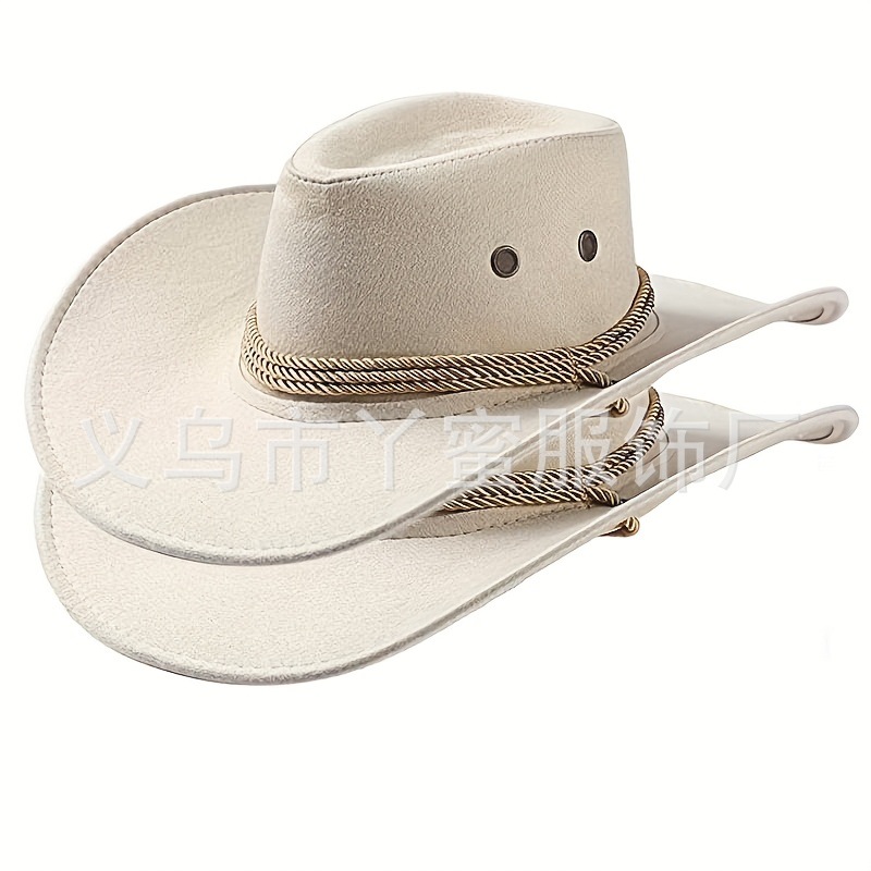 Juego de 2 piezas de gamuza beige con cuerda_1