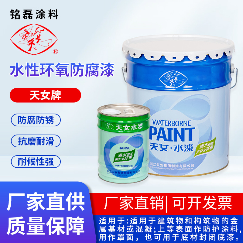 水性环氧清漆桶装道路护栏防腐防锈漆涂料天女水性漆耐候耐腐蚀