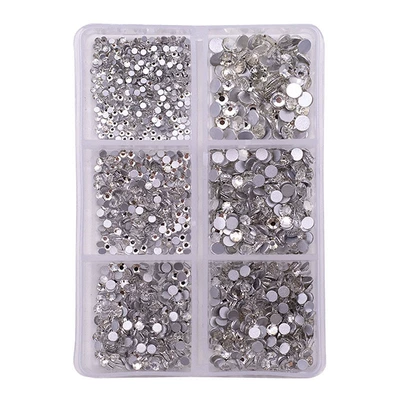Dırnaq bəzəkləri: White 6 Grids Boxed Nail Jewelry