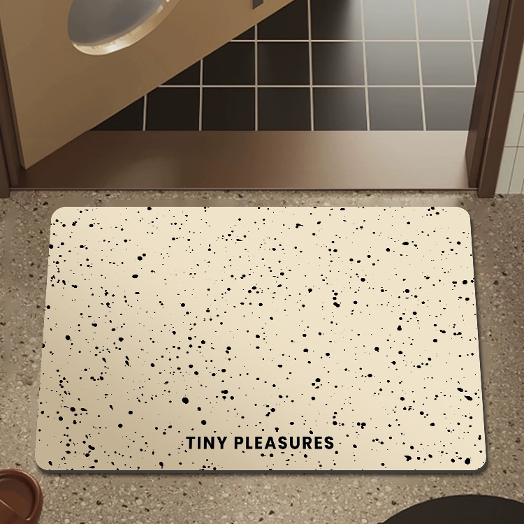 Modern Minimalist Style Diatomaceous Earth Floor Mat for Bathroom Entrance, Water-Absorbent, Non-Slip, Dirt-Resistant, Easy-Care Foot Mat