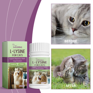 [Cross-Border Supply] Yegbong Cat Amino Acid L-Lysine Tablets Pet Cat Body Care to Keep Cats Healthy