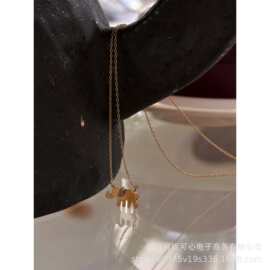 301韩代款不掉色项链大象大运小存在幸运项链小个子女入款H13-8