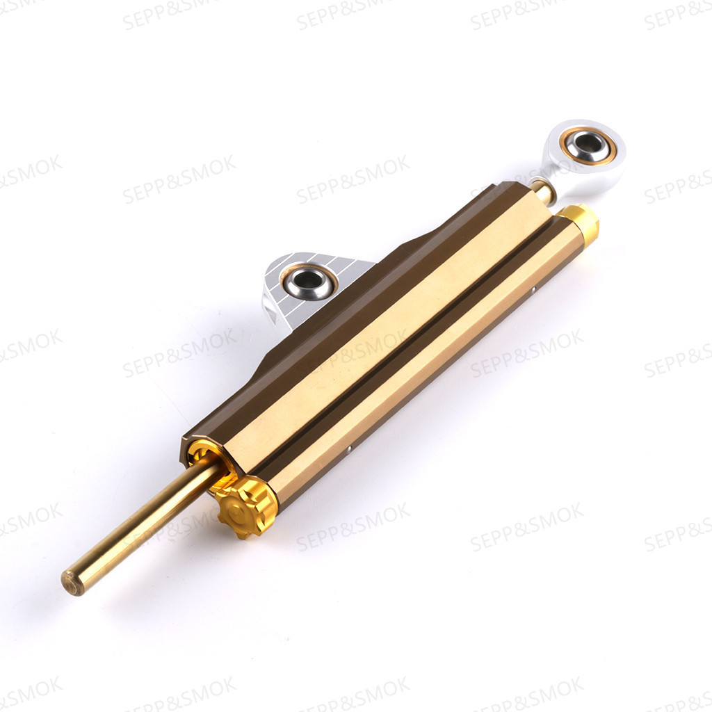 Motocicleta universal ajustable reforzado doble tubo modificado titanio dirección amortiguador dirección anti-aleteo cabeza