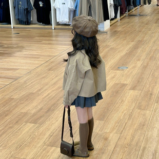 Korean Children's Clothing Baby Girl's Short Coat 2025 Autumn Clothes Girl's Jacket Children's Jacket Children's Coat Top