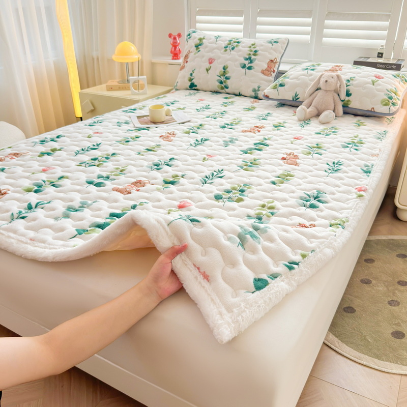 Nuevo colchón de leche grueso colchón de cama caliente colchón de franela antiestático colchón de cama caliente rápido